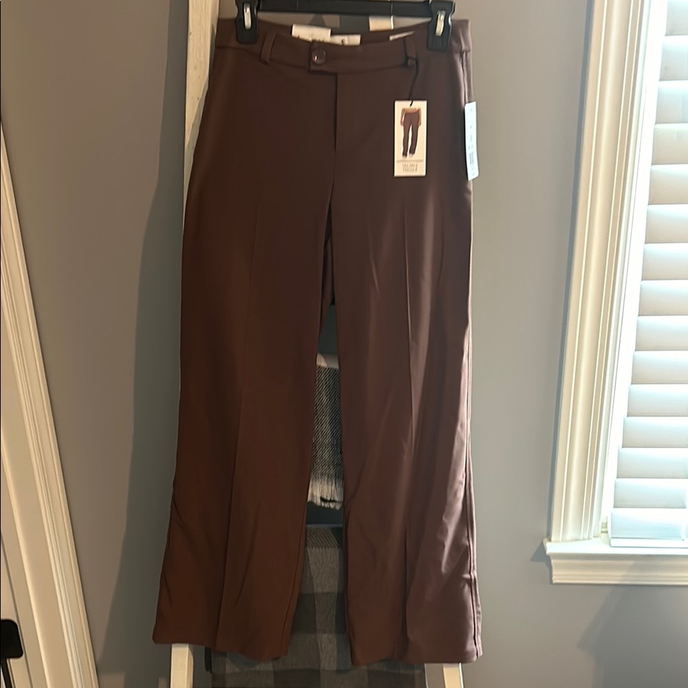 True Craft Brown Tailored Trousers Size 2 Inseam 30” NWT
